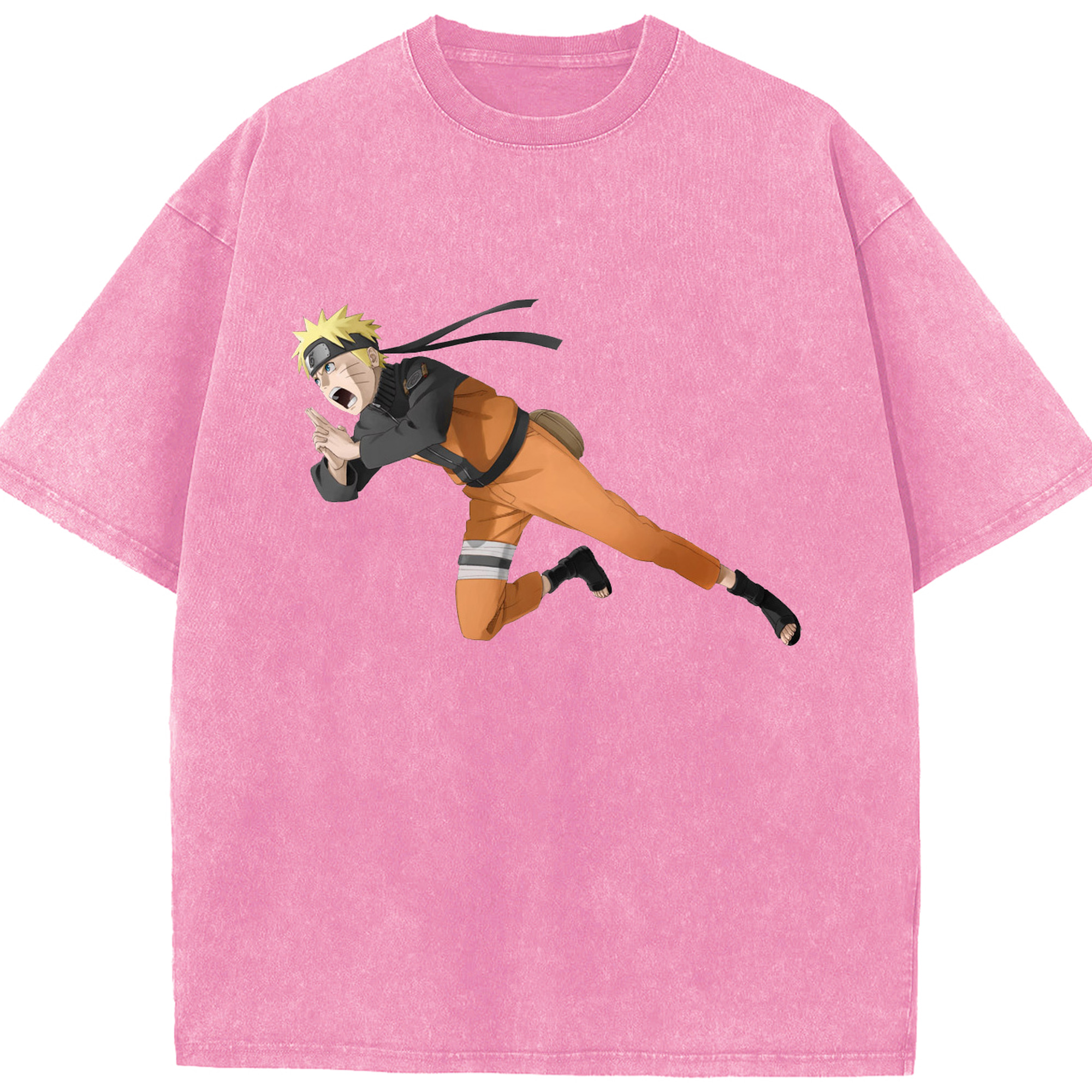 （画像用） NARUTO -ナルト- うずまき ナルト Uzumaki Naruto 綿100% ヴィンテージ風 半袖Tシャツ（フロントプリント）